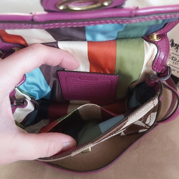 Coach mini top handle crossbody saddle bag - Picture 4 of 4